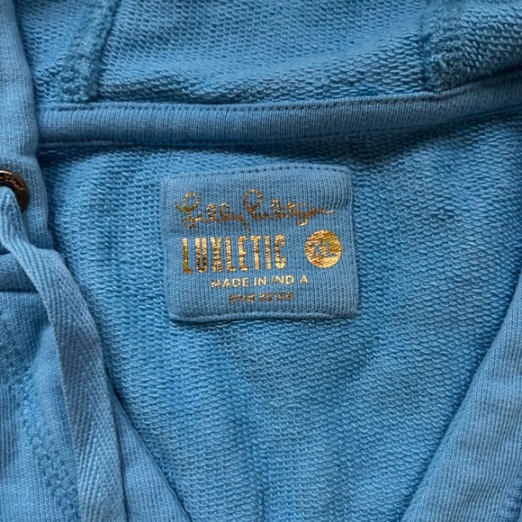 Lilly Pulitzer Carrie Pullover Hoodie Kangaroo Pocket Thumb Holes, Size XL - Picture 5 of 12